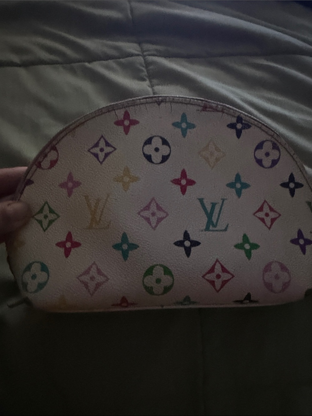 Louis Vuitton Multicolor Monogram White Cosmetic Pouch